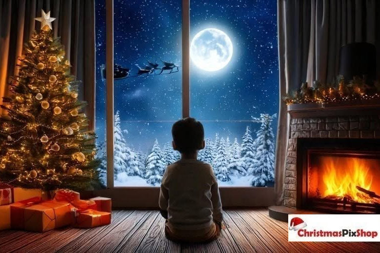 GAZING AT SANTA | HIGH QUALITY IMAGE | £12.99! Was £1̶4̶.9̶9̶! ⭐⭐⭐⭐⭐